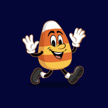 recommend clip art: Candy Corn Cartoon character, cute smiling halloween candy corn cartoons