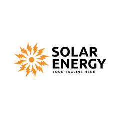 Solar Energy logo designs vector, Sun power logo