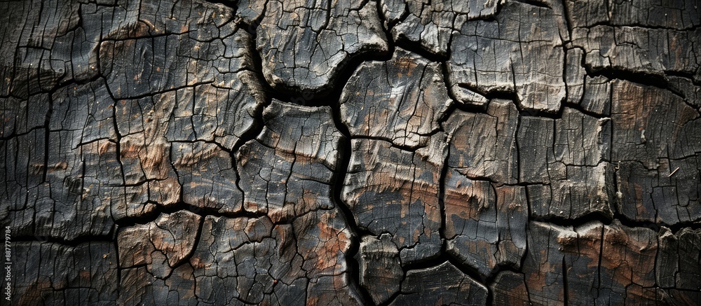 Aufkleber cracked wood surface provides a textured background with ample copy space image