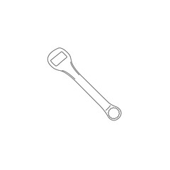 Wrench and Bottle Opener outline icon, Vector illustration design