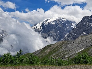 mountain landscape with clouds
