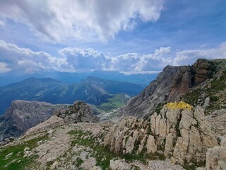 mountain landscape with blue sky