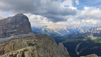 mountains and clouds
