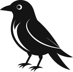 Fototapeta premium Bird vector Art Silhouette illustration. Generative AI