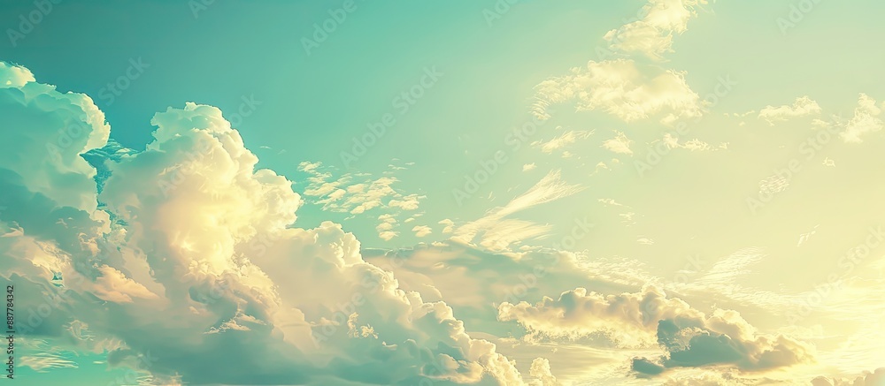 Leinwandbilder sky with clouds creating a serene atmosphere suitable as copy space image