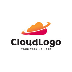 Creative cloud vector logo design template