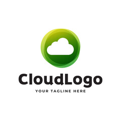 Creative cloud vector logo design template