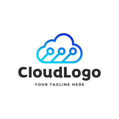 Creative cloud vector logo design template