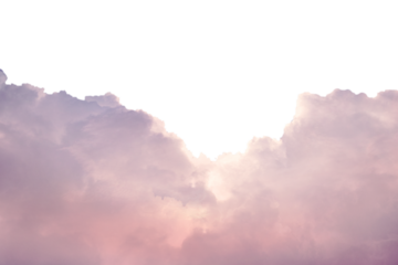 Pastel pink clouds png border, transparent background