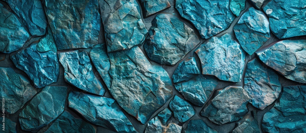 Poster a vintage turquoise wall with a textured surface provides a stylish background with empty space for 