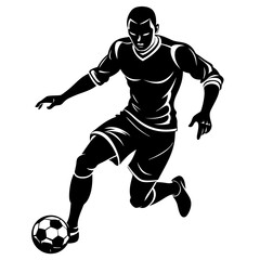 Football Silhouette Vector art illustration on white background