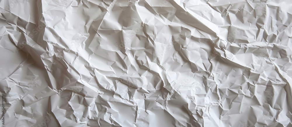 Aufkleber Close up of crumpled white paper for an abstract texture background with copy space image