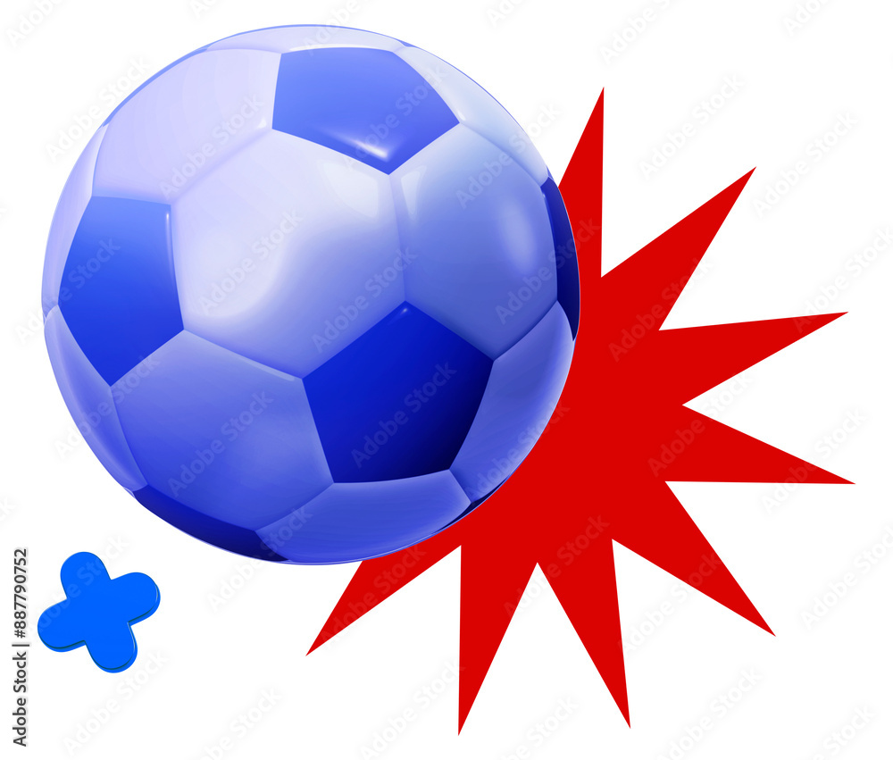 Canvas Prints football png sticker, colorful remix, transparent background