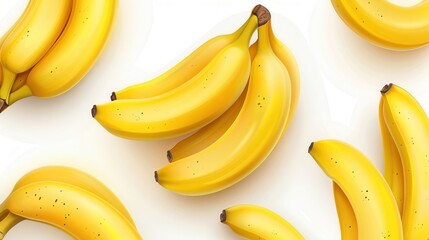 Fresh ripe golden yellow banana fruit isolated over plain background