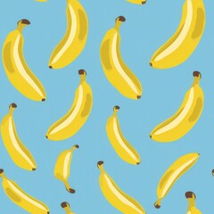 Seamless pattern background of fresh yellow goden banana fruit