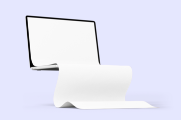 3D Laptop png screen mockup, transparent design