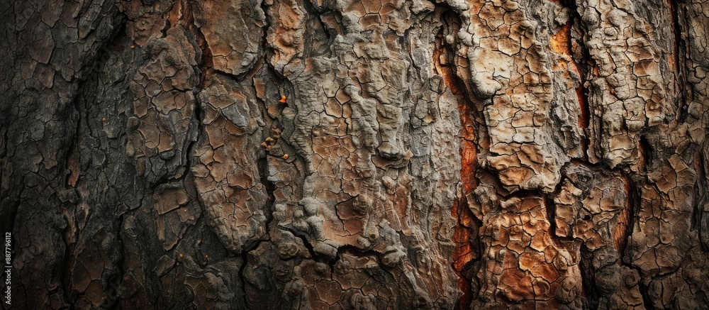 Poster Tree background with an unfinished texture perfect for advertising or as a backdrop with copy space image