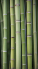 Fototapeta premium Close-up of green bamboo stalks