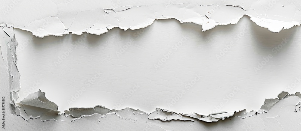 Poster White paper showing torn edges suitable for advertisement with copy space image