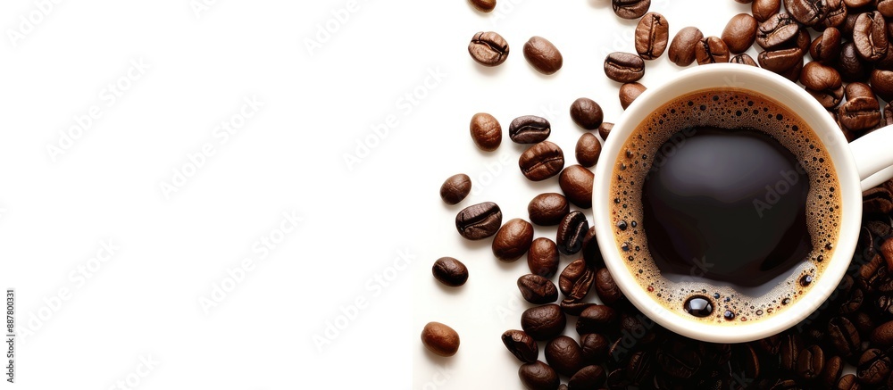 Aufkleber background featuring a copy space image of coffee