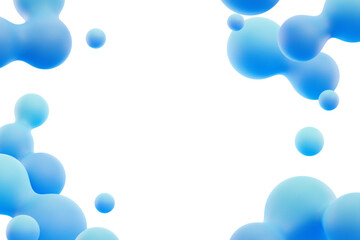 PNG blue liquid fluid border, transparent background