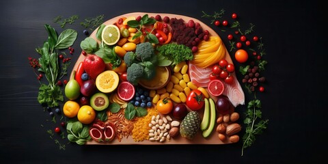 Fototapeta premium a guide on maintaining a healthy diet with brain-boosting foods and nutritious meal plans that support cognitive function and overall well-being