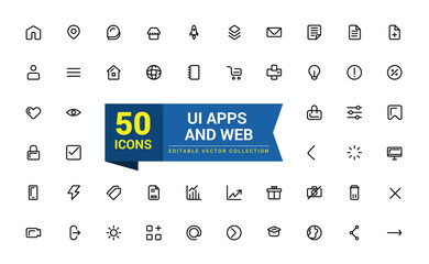 Web icons, Basic Ux Ui Icons. ui ux icon set, user interface iconset collection.