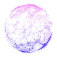 Global network png element, transparent background