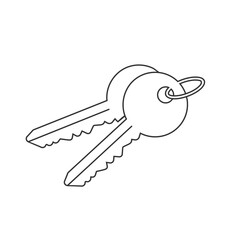 Key icon symbol on white background editable. Vector illustration