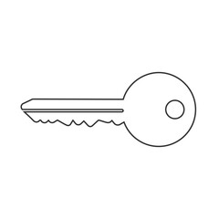 Key icon symbol on white background editable. Vector illustration