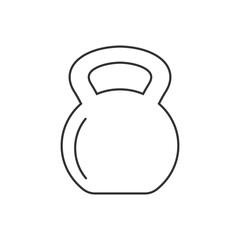 Kettlebell vector icon on white
