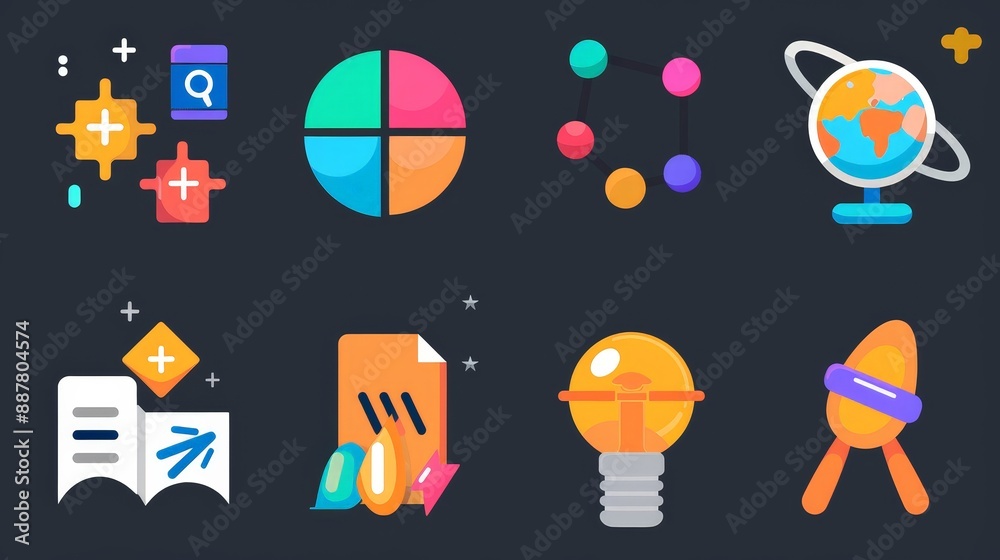 Poster explain the benefits of using vector graphics for icon design.