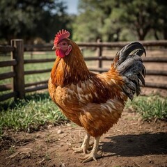 Fototapeta premium rooster in the farm