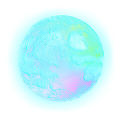 Aesthetic neon earth png sticker illustration, transparent background