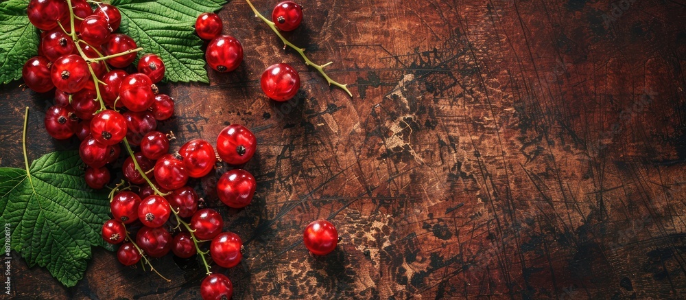 Aufkleber Delicious red currant with copy space image