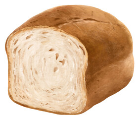 Bread loaf png sticker, homemade pastry, transparent background