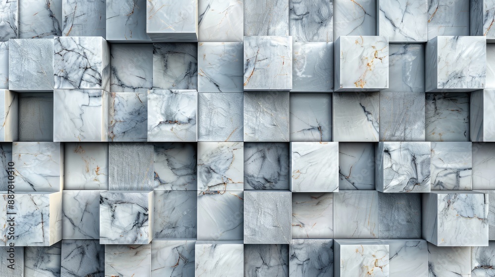 Poster background made of marble blocks
