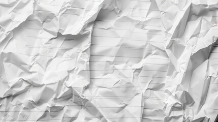 Obraz premium Background of crumpled lined notebook paper