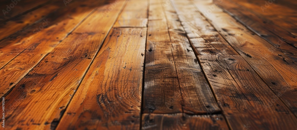 Poster drill wood floor with ample copy space image