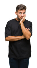 Obraz premium Young handsome man over isolated background thinking looking tired and bored with depression problems with crossed arms.