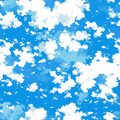 アニメ風の雲の切れ間から覗く青空パターン