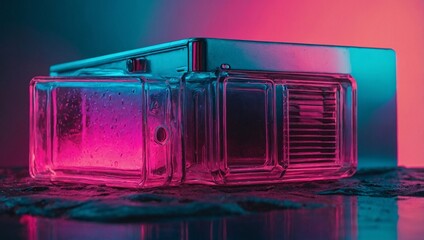 Vibrant neon gradients. Holographic pastel backgrounds. Trendy vaporwave aesthetic