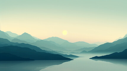 Beautiful landscape illustration © niwat