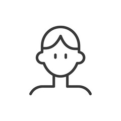 Obraz premium Minimalist Line Art Icon: Gender-Neutral Head and Shoulders