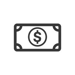 currency minimalist line art icon logo symbol icon black color only