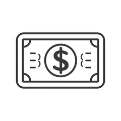 Fototapeta premium currency minimalist line art icon logo symbol icon black color only