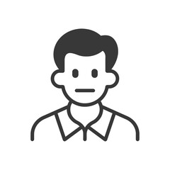 customer minimalist line art icon logo symbol icon black color only