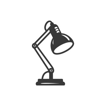 recommend clip art: desk lamp minimalist line art icon logo symbol icon black color only
