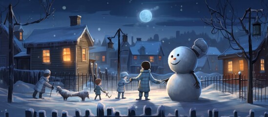 Winter Night in the Neighborhood