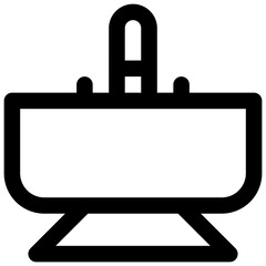 Bath. Editable stroke vector icon.